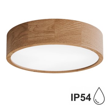 Bathroom ceiling light CLEO 3xE27/24W/230V IP54 d. 37,5 cm oak
