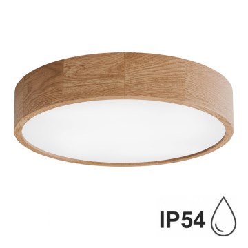 Bathroom ceiling light CLEO 4xE27/24W/230V IP54 d. 47,5 cm oak