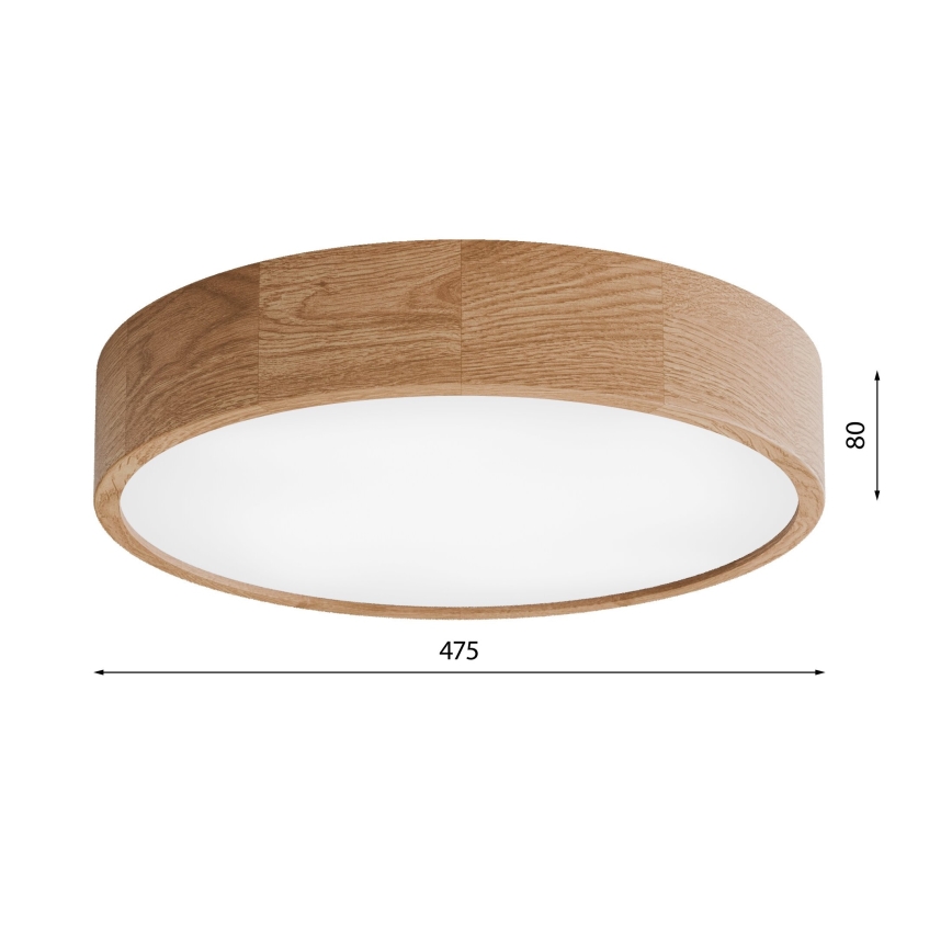 Bathroom ceiling light CLEO 4xE27/24W/230V IP54 d. 47,5 cm oak