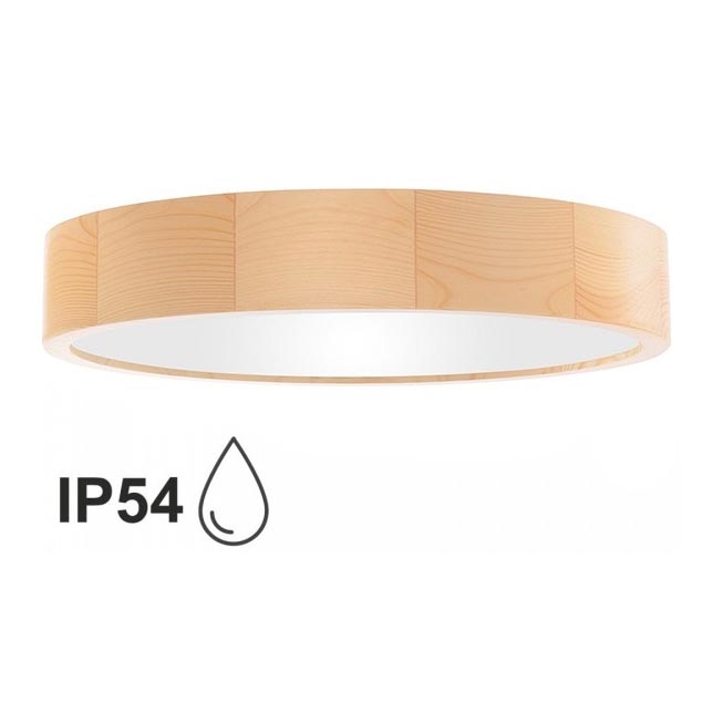 Bathroom ceiling light CLEO 4xE27/24W/230V IP54 d. 47,5 cm pine