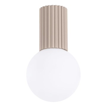 Bathroom ceiling light HALO 1xG9/8W/230V d. 12 cm IP44 beige