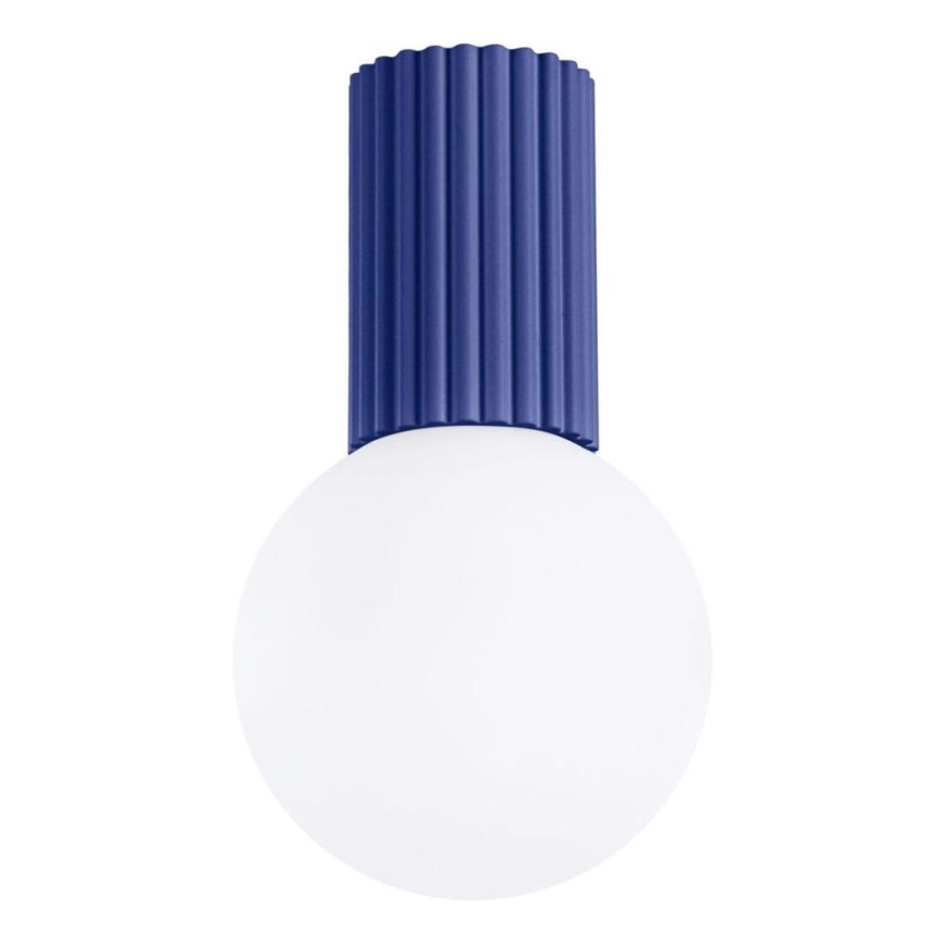 Bathroom ceiling light HALO 1xG9/8W/230V d. 12 cm IP44 blue