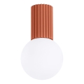 Bathroom ceiling light HALO 1xG9/8W/230V d. 12 cm IP44 orange
