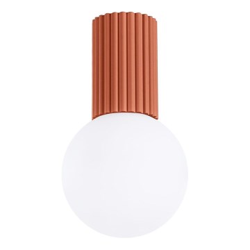 Bathroom ceiling light HALO 1xG9/8W/230V d. 12 cm IP44 orange