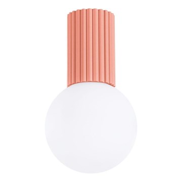 Bathroom ceiling light HALO 1xG9/8W/230V d. 12 cm IP44 pink