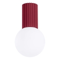Bathroom ceiling light HALO 1xG9/8W/230V d. 12 cm IP44 red