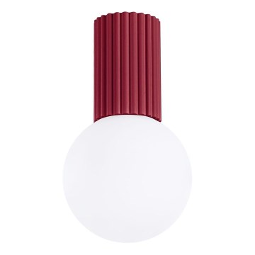 Bathroom ceiling light HALO 1xG9/8W/230V d. 12 cm IP44 red