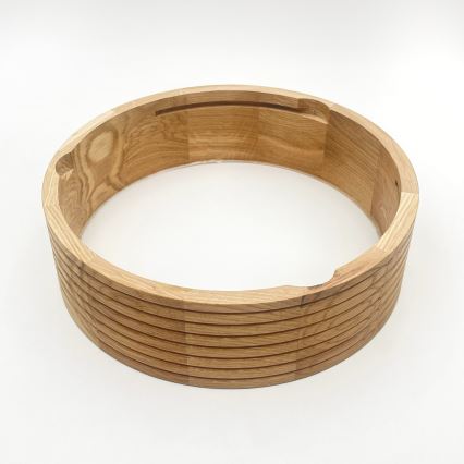 Bathroom ceiling light LINARO 2xE27/15W/230V IP54 oak Ø 27 cm