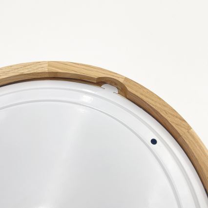Bathroom ceiling light LINARO 2xE27/15W/230V IP54 oak Ø 27 cm