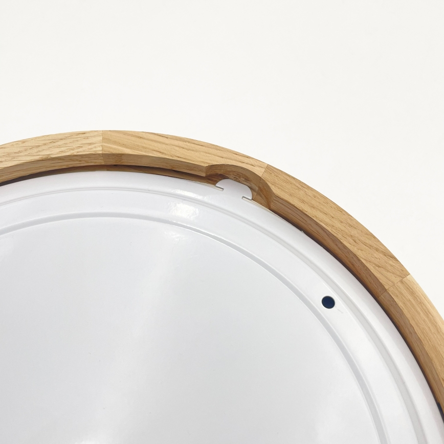 Bathroom ceiling light LINARO 2xE27/15W/230V IP54 oak Ø 27 cm