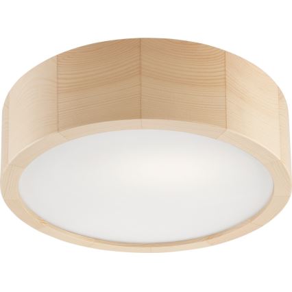 Bathroom ceiling light NATURAL 2xE27/15W/230V IP54 pine ø 27 cm - FSC certified