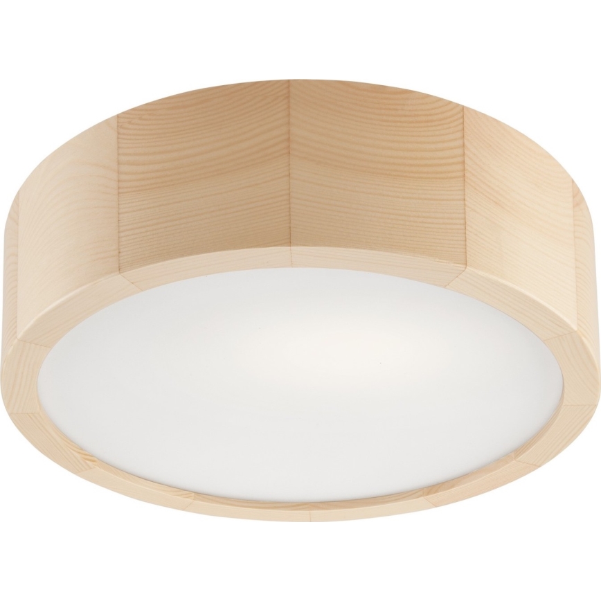 Bathroom ceiling light NATURAL 2xE27/15W/230V IP54 pine ø 27 cm - FSC certified