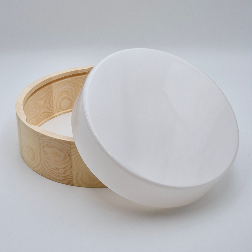 Bathroom ceiling light NATURAL 2xE27/15W/230V IP54 pine ø 27 cm - FSC certified