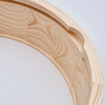 Bathroom ceiling light NATURAL 2xE27/15W/230V IP54 pine ø 27 cm - FSC certified