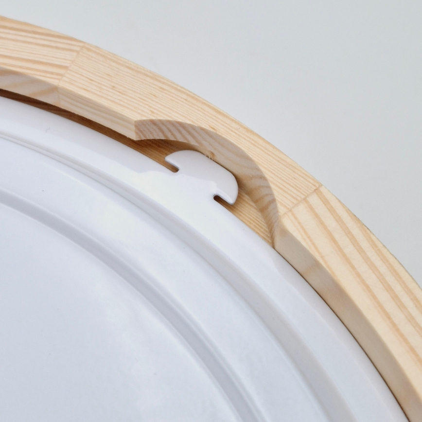 Bathroom ceiling light NATURAL 2xE27/15W/230V IP54 pine ø 27 cm - FSC certified