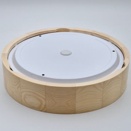 Bathroom ceiling light NATURAL 3xE27/15W/230V IP54 pine ø 37 cm