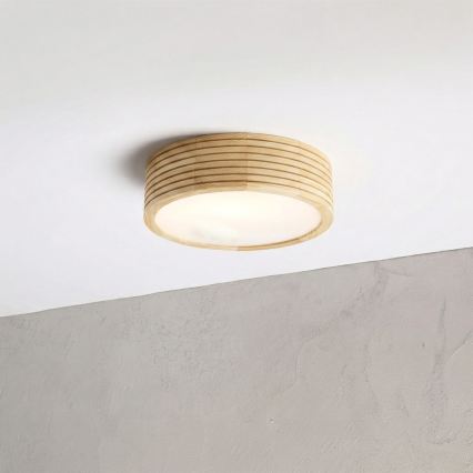 Bathroom ceiling light NATURAL MODERN 2xE27/15W/230V IP54 Ø 27.5 cm pine