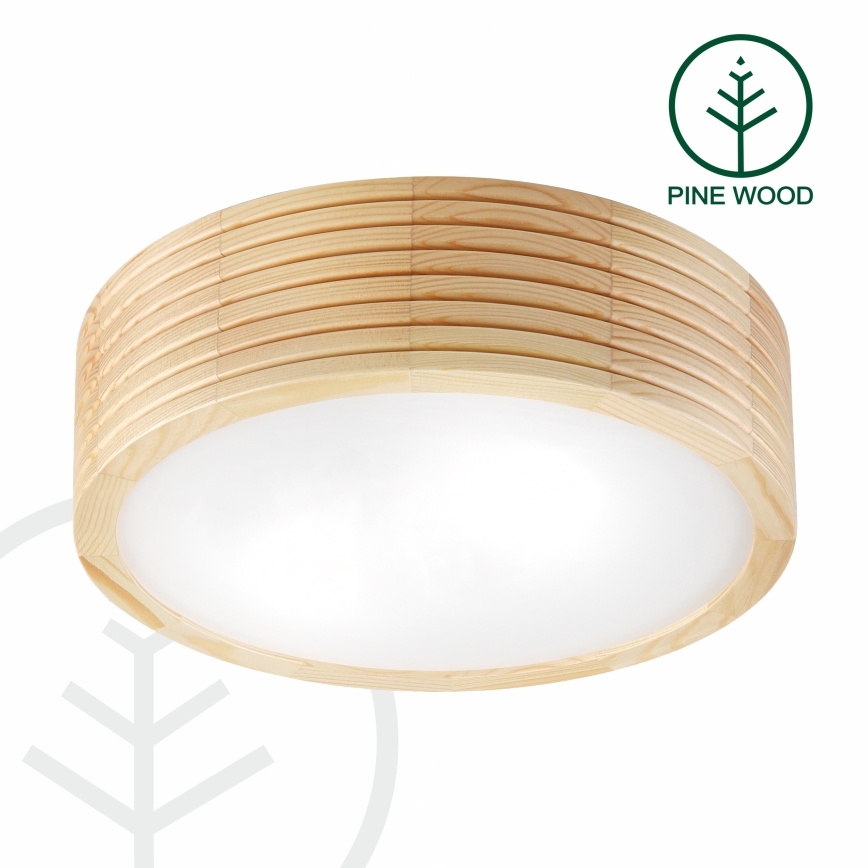 Bathroom ceiling light NATURAL MODERN 2xE27/15W/230V IP54 Ø 27.5 cm pine