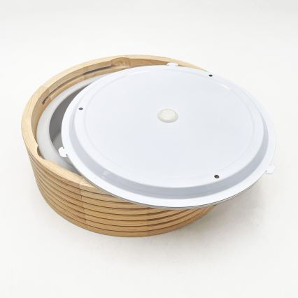 Bathroom ceiling light NATURAL MODERN 2xE27/15W/230V IP54 Ø 27.5 cm pine