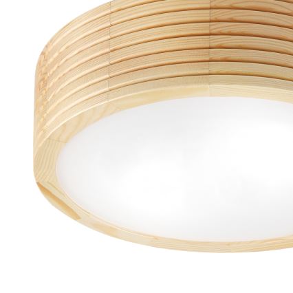Bathroom ceiling light NATURAL MODERN 2xE27/15W/230V IP54 Ø 27.5 cm pine