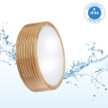 Bathroom ceiling light OAK 2xE27/15W/230V IP54 oak Ø 27 cm