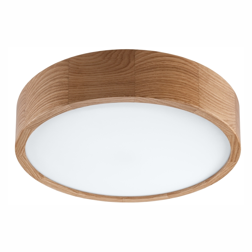 Bathroom ceiling light OAK, 3x E27 (max. 15 W each), 230 V, oak finish, Ø 37 cm, IP54