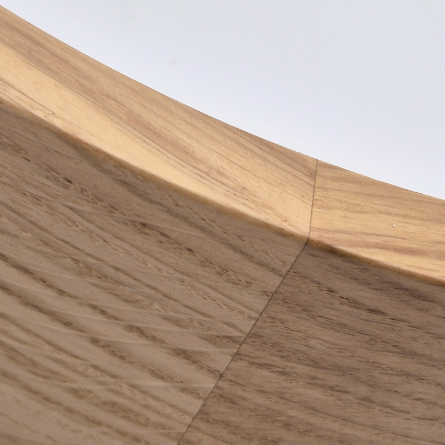 Bathroom ceiling light OAK, 3x E27 (max. 15 W each), 230 V, oak finish, Ø 37 cm, IP54