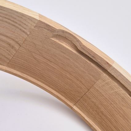 Bathroom ceiling light OAK, 3x E27 (max. 15 W each), 230 V, oak finish, Ø 37 cm, IP54