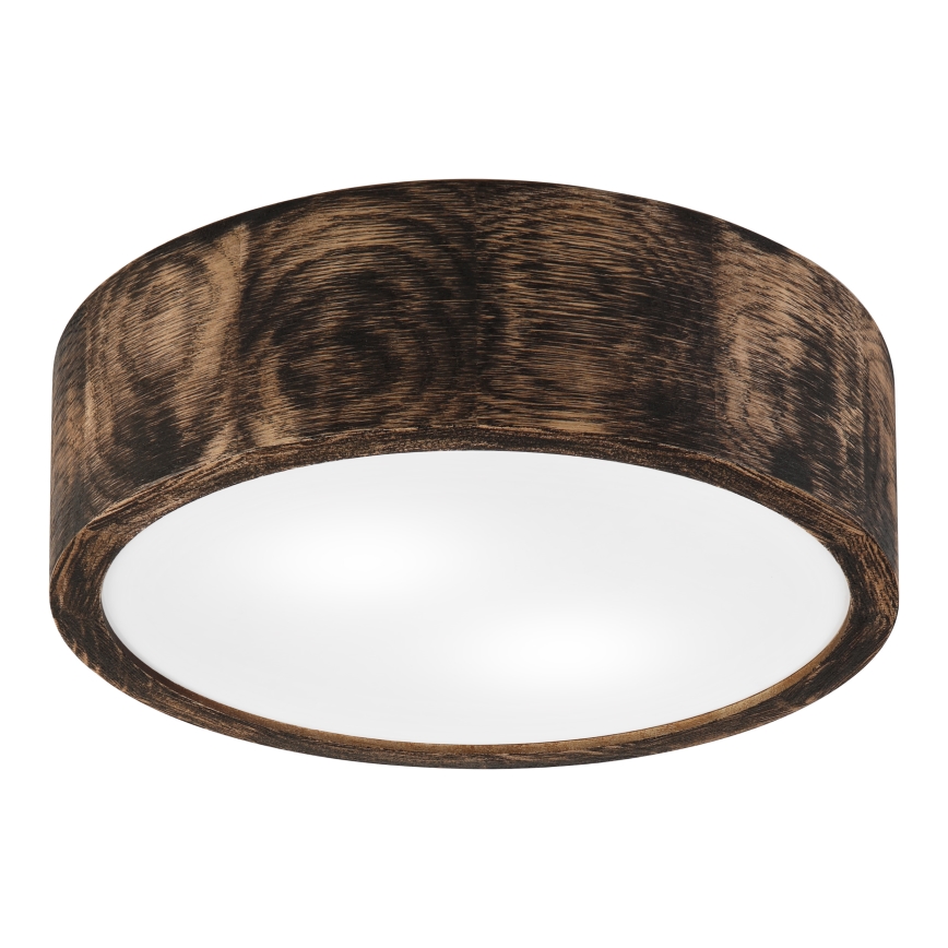 Bathroom ceiling light OAK SMOKY 2xE27/15W/230V IP54 ø 27,5 cm oak/brown