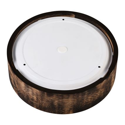 Bathroom ceiling light OAK SMOKY 2xE27/15W/230V IP54 ø 27,5 cm oak/brown