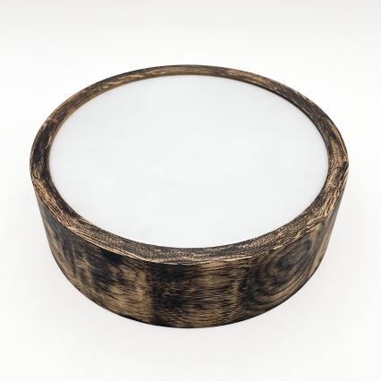 Bathroom ceiling light OAK SMOKY 2xE27/15W/230V IP54 ø 27,5 cm oak/brown
