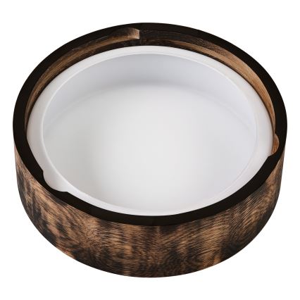 Bathroom ceiling light OAK SMOKY 2xE27/15W/230V IP54 ø 27,5 cm oak/brown