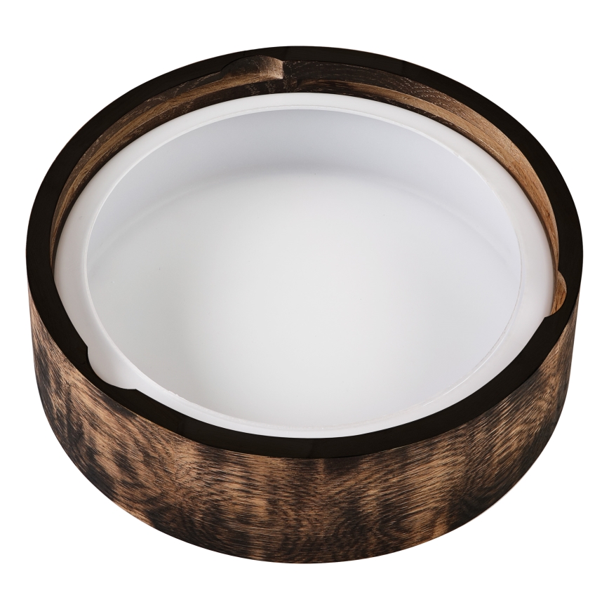 Bathroom ceiling light OAK SMOKY 2xE27/15W/230V IP54 ø 27,5 cm oak/brown