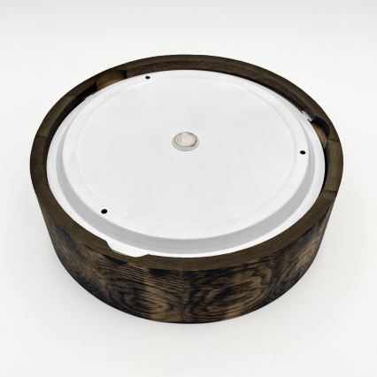 Bathroom ceiling light OAK SMOKY 2xE27/15W/230V IP54 ø 27,5 cm oak/brown