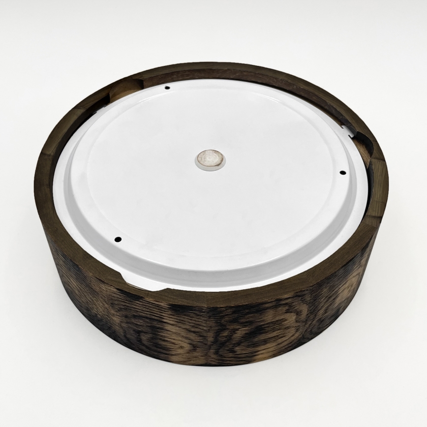Bathroom ceiling light OAK SMOKY 2xE27/15W/230V IP54 ø 27,5 cm oak/brown