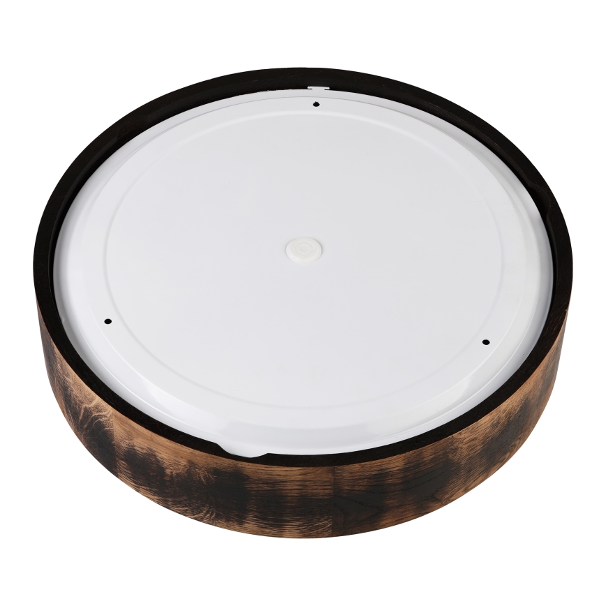 Bathroom ceiling light OAK SMOKY 3xE27/15W/230V IP54 ø 37,5 cm oak/brown