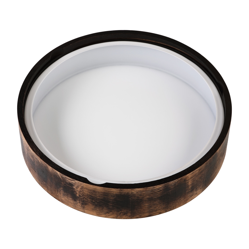 Bathroom ceiling light OAK SMOKY 3xE27/15W/230V IP54 ø 37,5 cm oak/brown