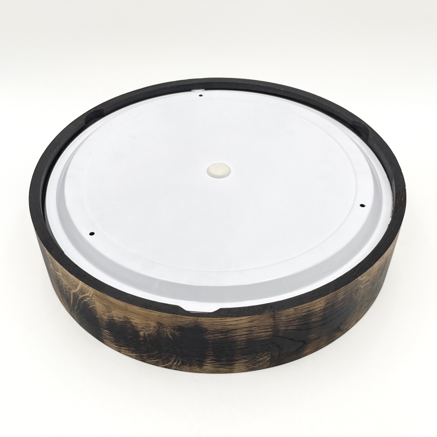 Bathroom ceiling light OAK SMOKY 3xE27/15W/230V IP54 ø 37,5 cm oak/brown