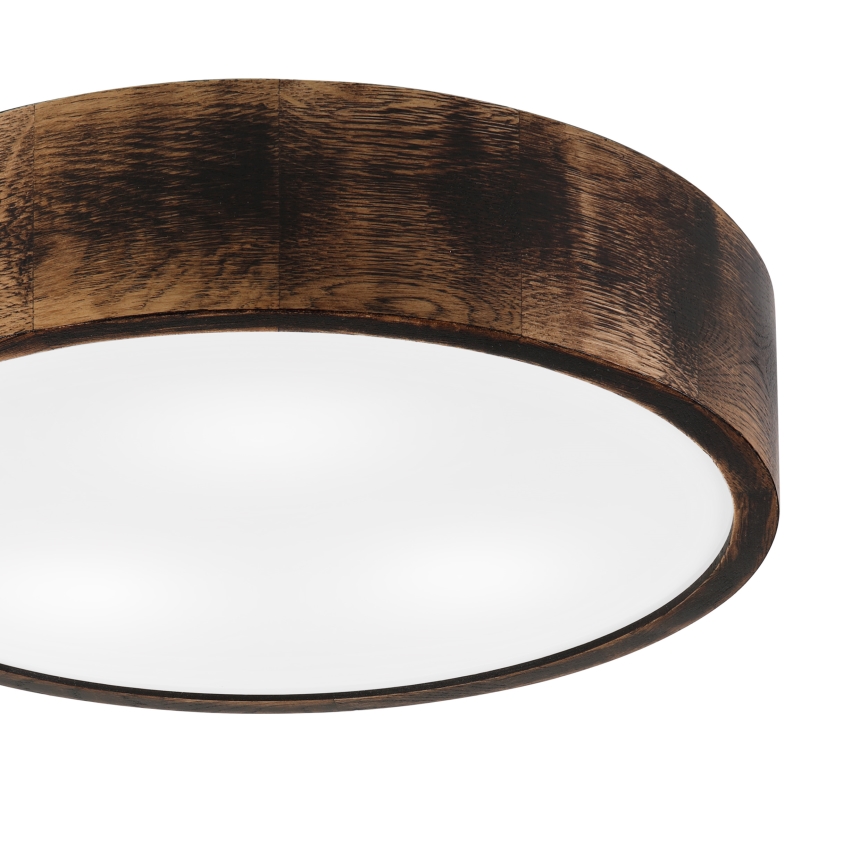Bathroom ceiling light OAK SMOKY 3xE27/15W/230V IP54 ø 37,5 cm oak/brown