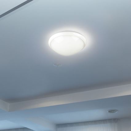 Bathroom ceiling light with sensor 1xE27/60W/230V IP44 ø 29,6 cm