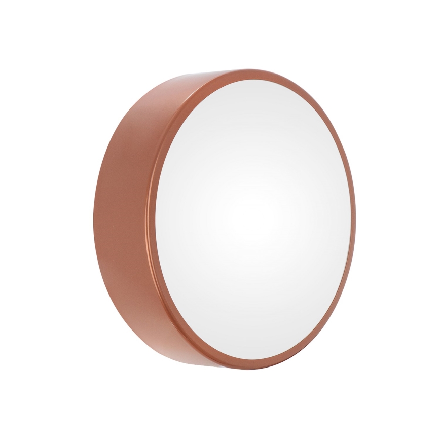 Bathroom ceiling light with sensor CLEO 2xE27/24W/230V Ø 30 cm copper IP54