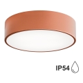 Bathroom ceiling light with sensor CLEO 2xE27/24W/230V Ø 30 cm copper IP54