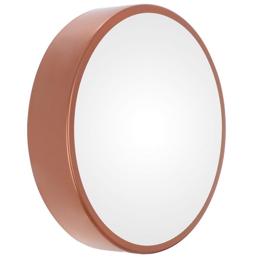 Bathroom ceiling light with sensor CLEO 3xE27/24W/230V Ø 40 cm, copper finish, IP54