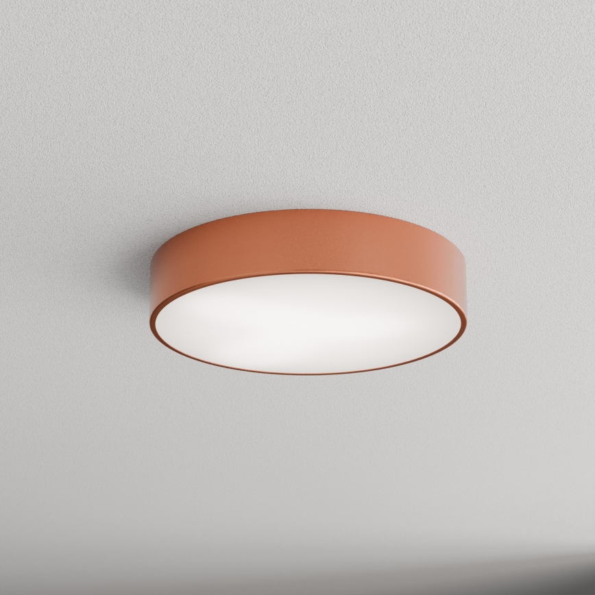 Bathroom ceiling light with sensor CLEO 3xE27/24W/230V Ø 40 cm, copper finish, IP54
