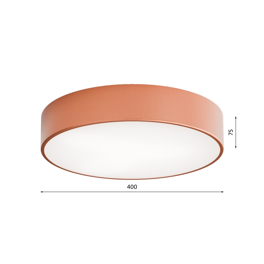 Bathroom ceiling light with sensor CLEO 3xE27/24W/230V Ø 40 cm, copper finish, IP54