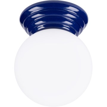 Bathroom ceiling light ZORI 1xG9/8W/230V Ø 12 cm IP44 blue