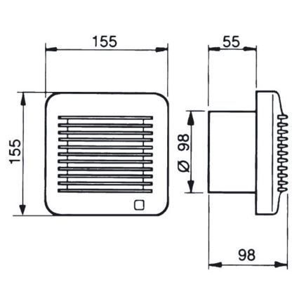 Bathroom fan EDM-100 17W/230V IP44