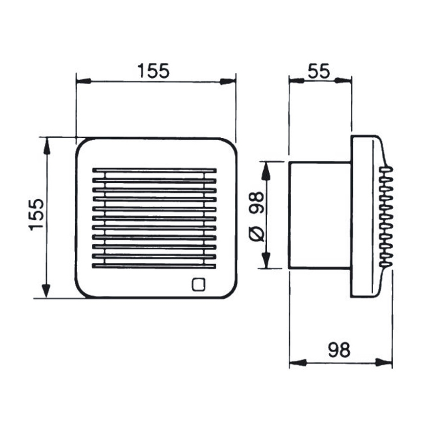 Bathroom fan EDM-100 17W/230V IP44