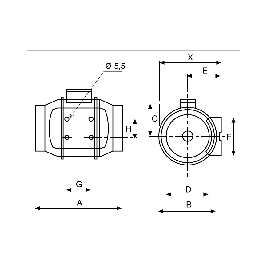 Bathroom fan TD-250/100 24W/230V IP44