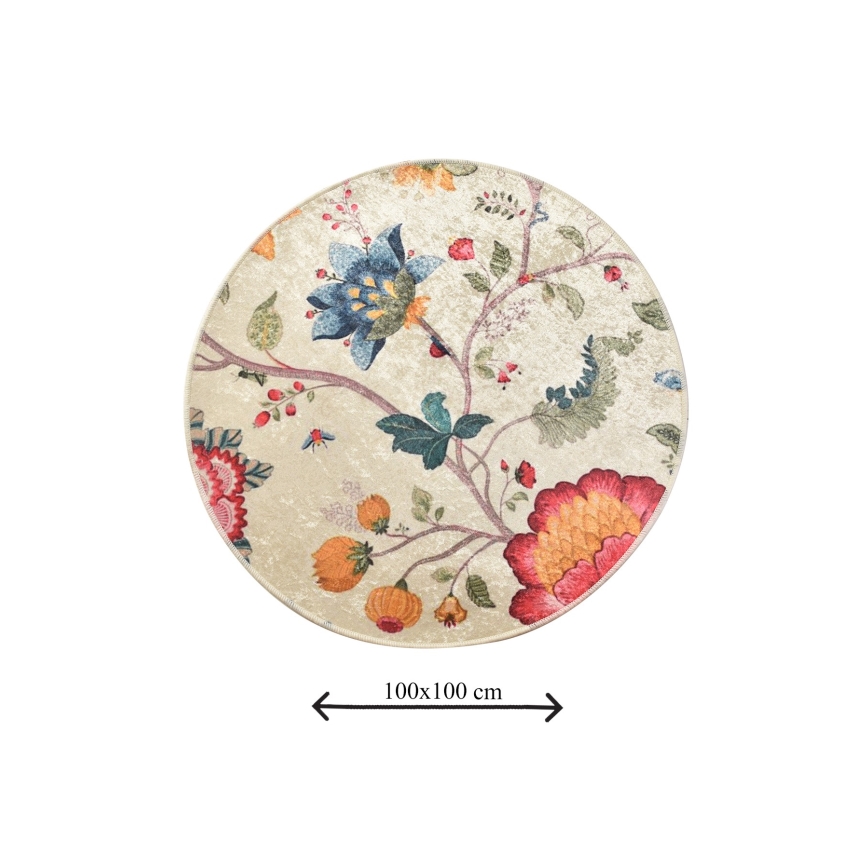 Bathroom mat ARYA d. 100 cm colorful